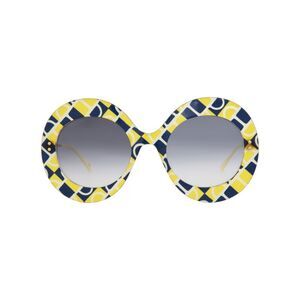 Gucci Round-Acetate Frame Sunglasses Multi Womens